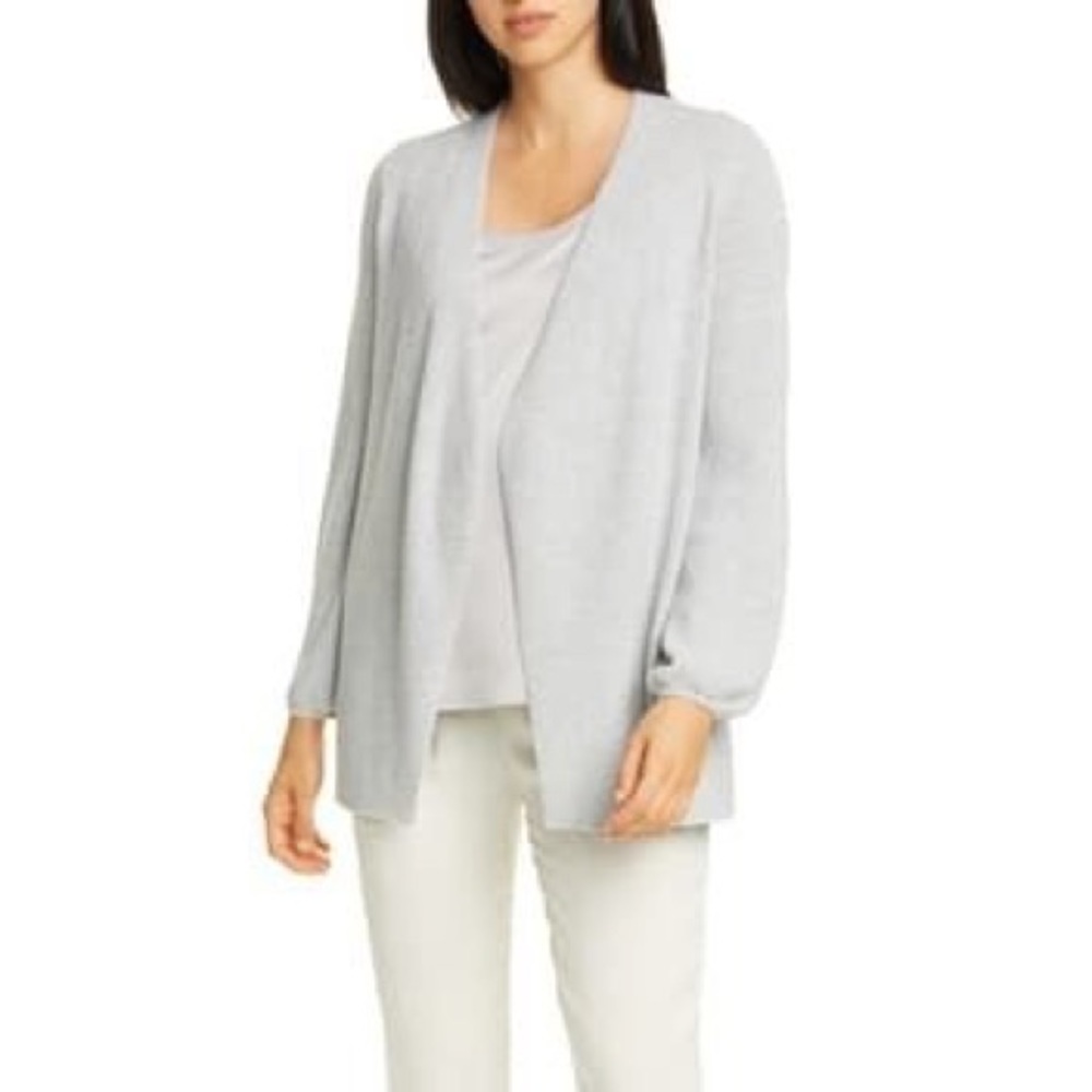 Eileen fisher Silver Metallic Cardigan